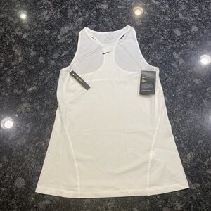 NWT Nike Pro Dri-Fit  Racerback Tank Top Shirt  Womens Sz Small Color White Slim